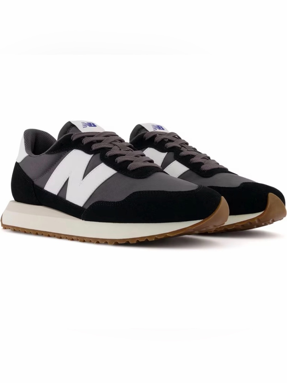 New Balance Men's Black & White Retro Runner